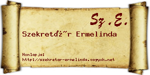 Szekretár Ermelinda névjegykártya